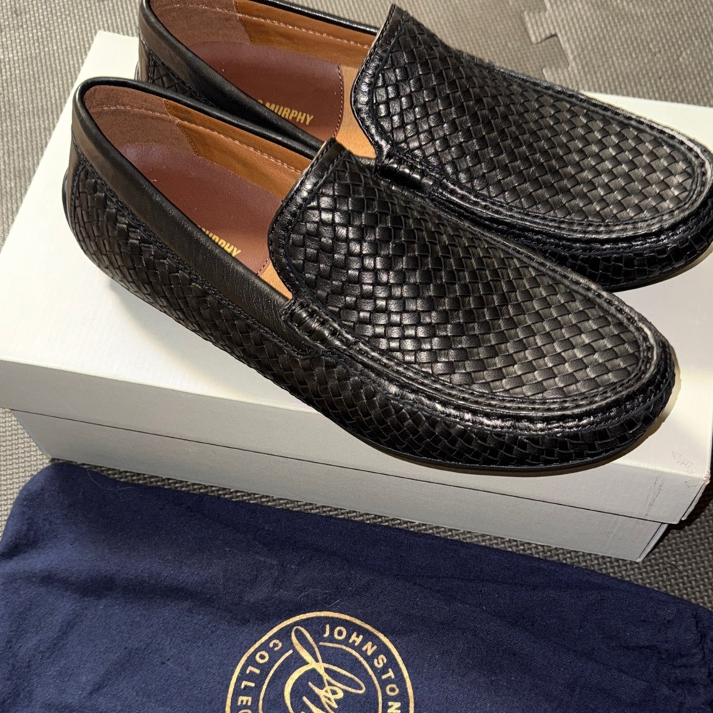 Johnston & Murphy Woven Penny Slip-Ons